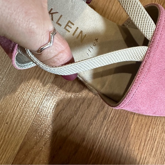 Anne Klein IFlex Sandals Abbey Closed Toe Espadrille Wedge Pink Shoes Size 8.5 - Picture 11 of 11